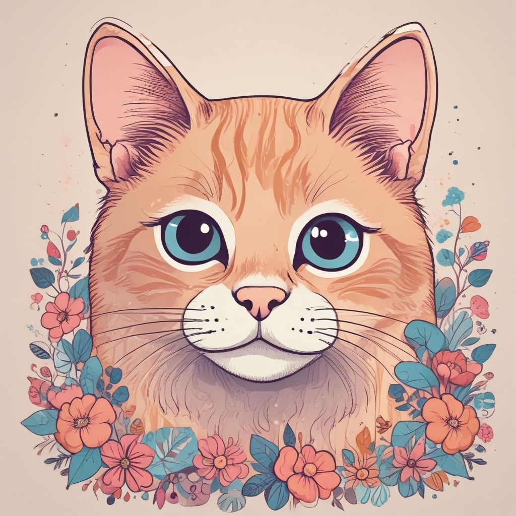 A cute cat illustration.